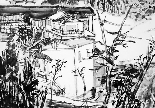 山水写生〔中国画〕