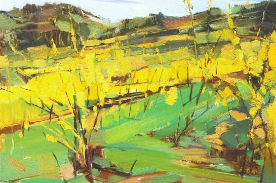 秦岭连翘花海〔油 画〕